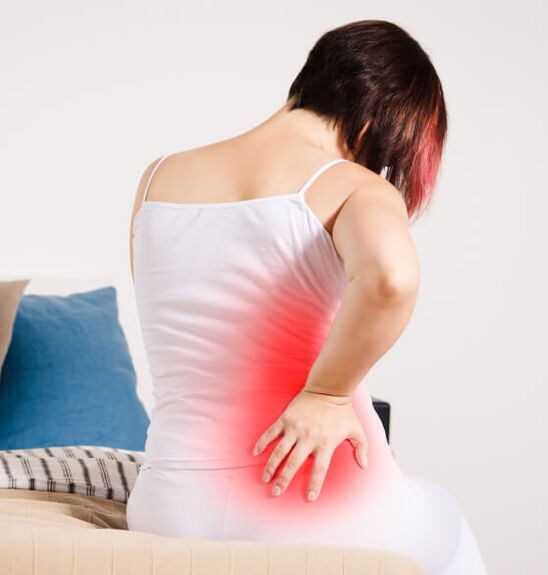 Πόνος στην πλάτη με οστική οστεοχόνδρωση